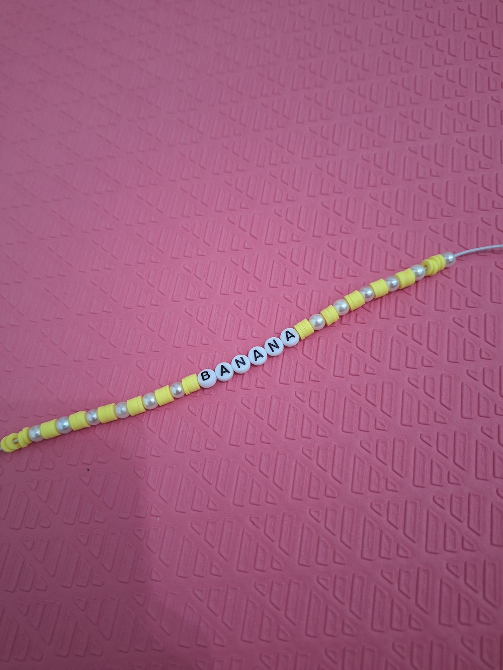 Accessorize Yellow and White 'BANANA' Kids Beaded Bracelet